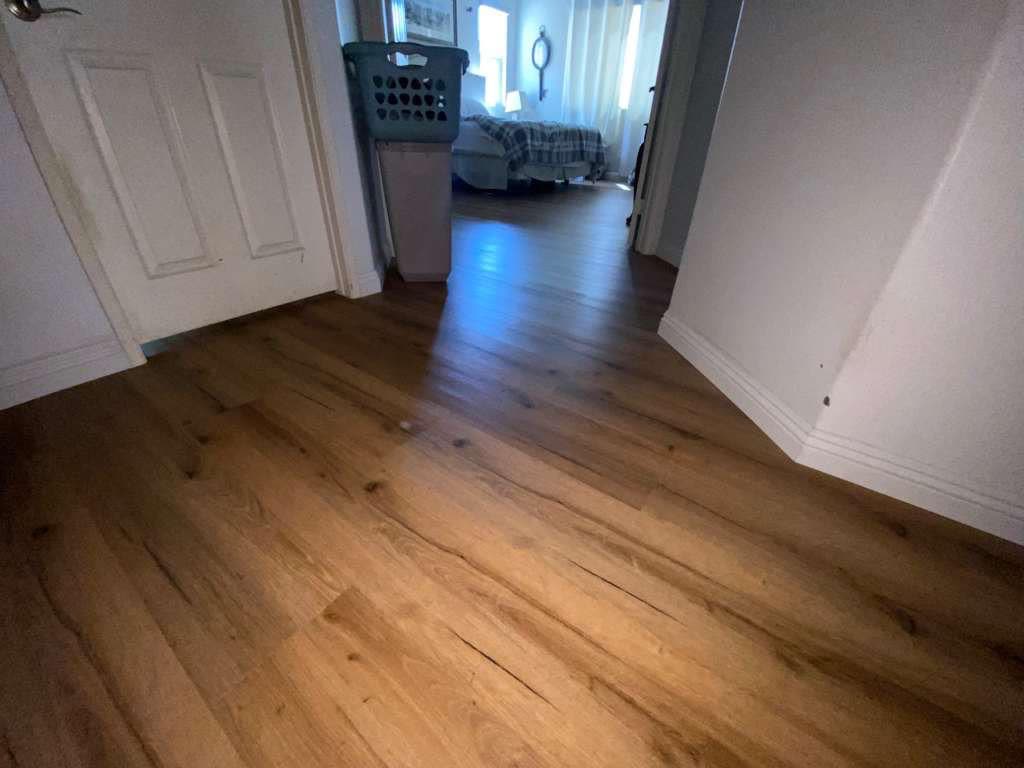 Larry's flooring replacement after the remodel