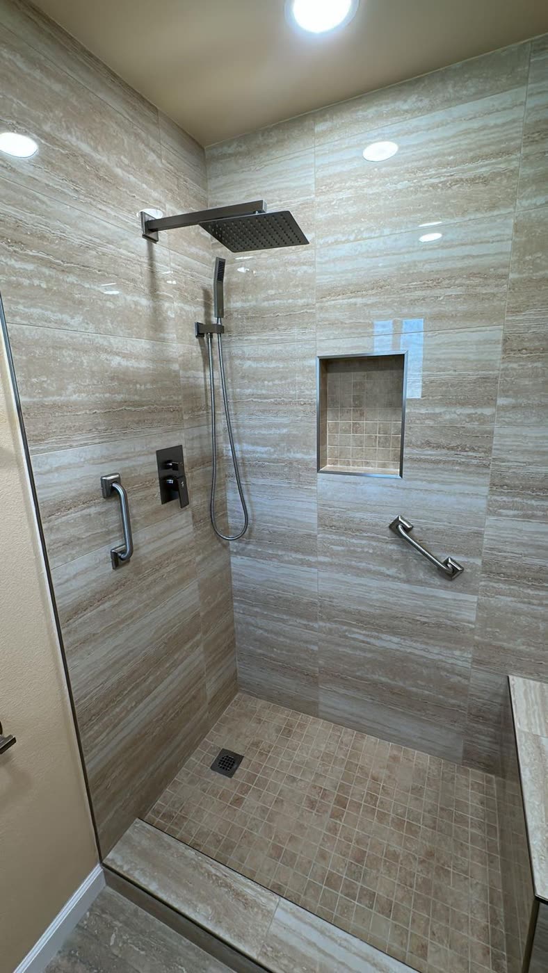 Linda's bathroom after the remodel