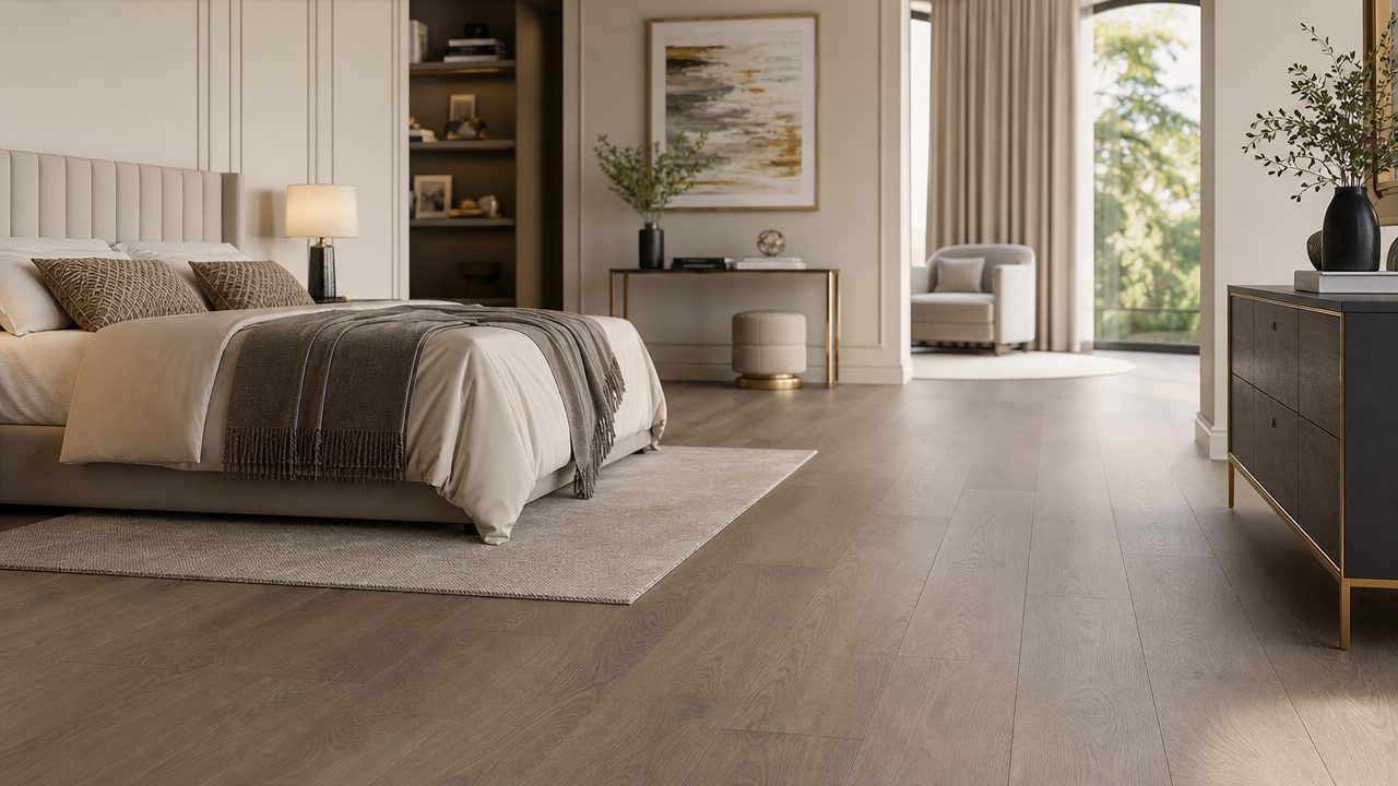 Mandarin Wide-Plank Bedroom — flooring project in Jacksonville, FL by LD Construction & Remodeling