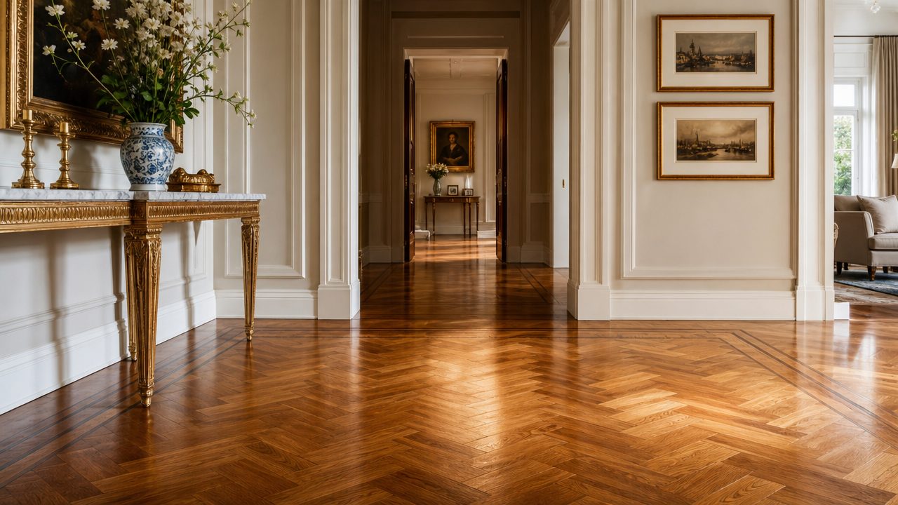 San Marco Herringbone Foyer — flooring project in Jacksonville, FL by LD Construction & Remodeling